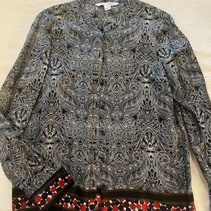 Diane vonFurstenberg silk blouse size 10